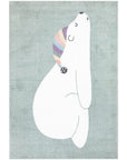 Tapis pour chambre d'enfant Vert Motif Ours Blanc – STUDIO DECO