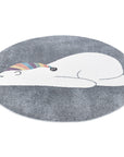 Tapis Rond pour chambre d'enfant Gris Motif Ours Blanc – STUDIO DECO