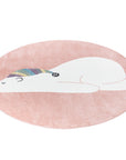 Tapis Rond pour chambre d'enfant Rose Motif Ours Blanc – STUDIO DECO