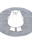 Tapis Ovale pour chambre d'enfant Gris Motif Ours Blanc – STUDIO DECO