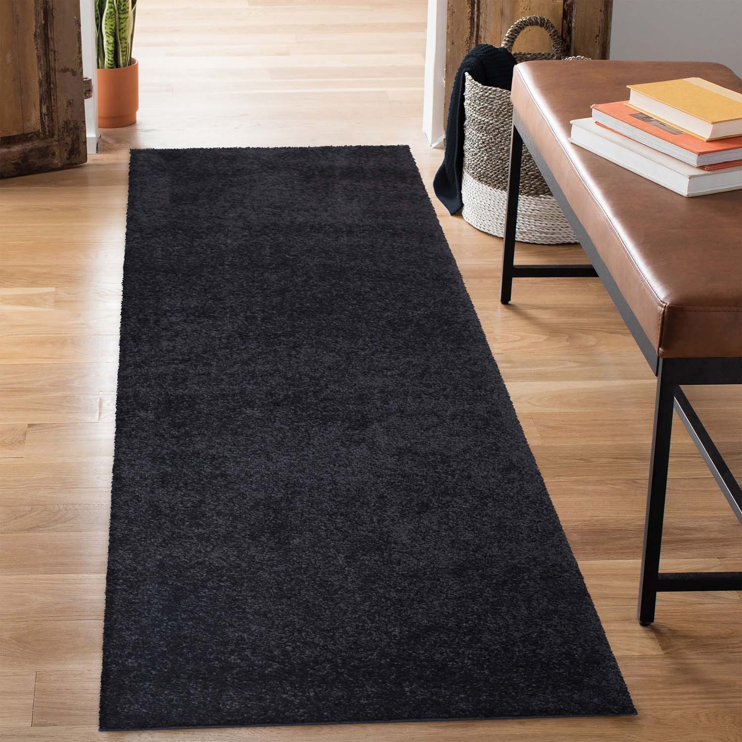 Tapis à Poils Longs SOFTY Noir Anthracite – STUDIO DECO