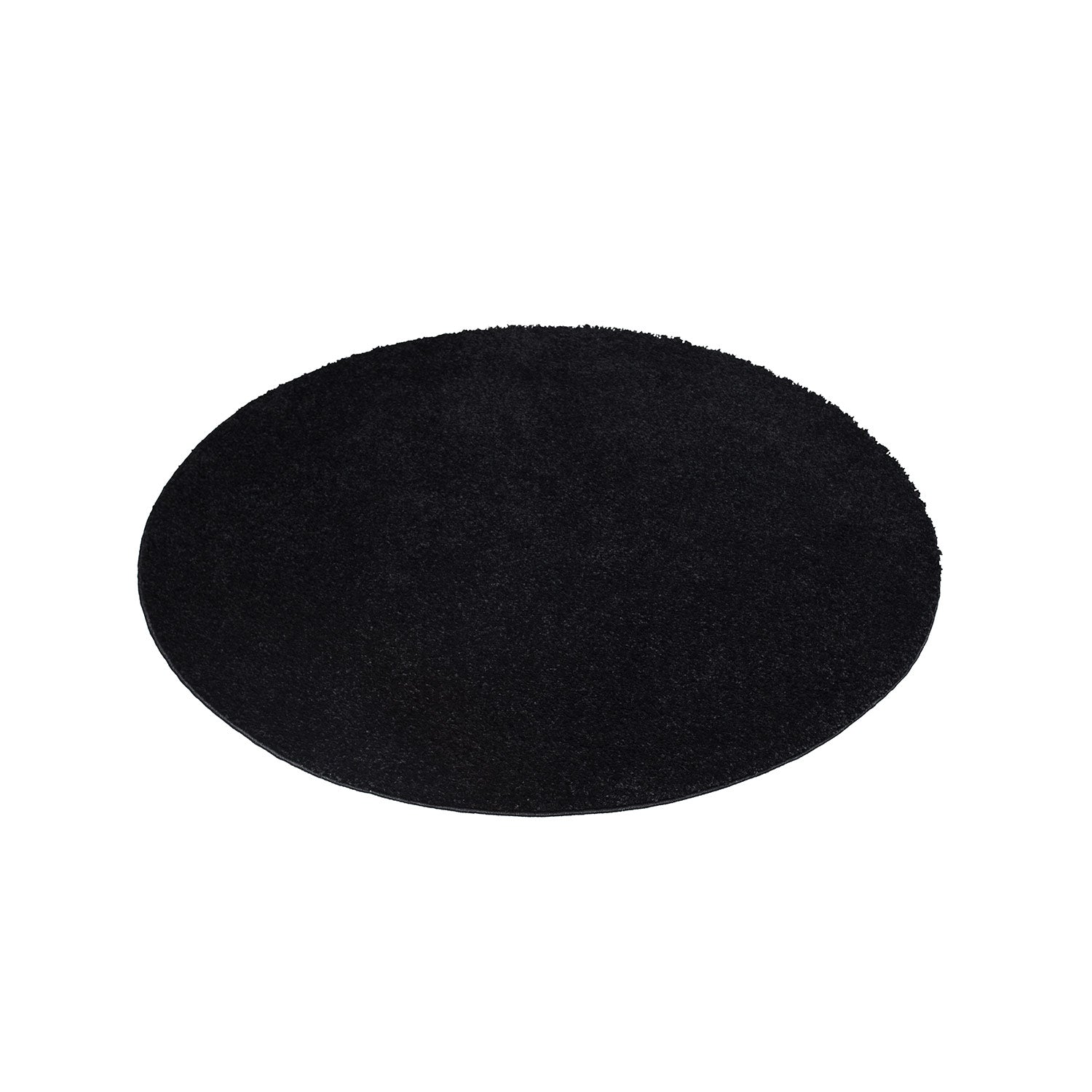 Tapis à Poils Longs Rond SOFTY Noir Anthracite – STUDIO DECO