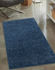 Tapis à Poils Longs SOFTY Bleu – STUDIO DECO