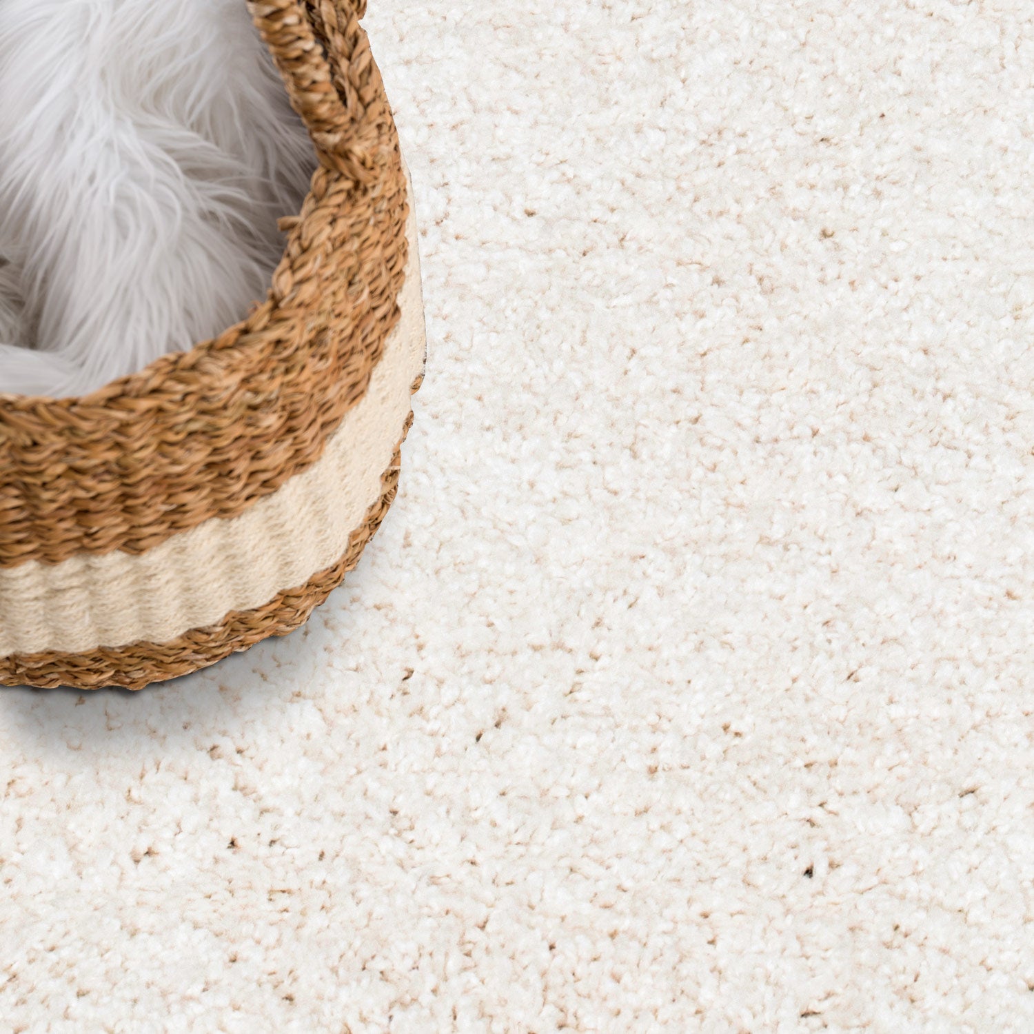 Tapis à Poils Longs SOFTY Crème – STUDIO DECO