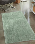 Tapis à Poils Longs SOFTY Vert Amande – STUDIO DECO