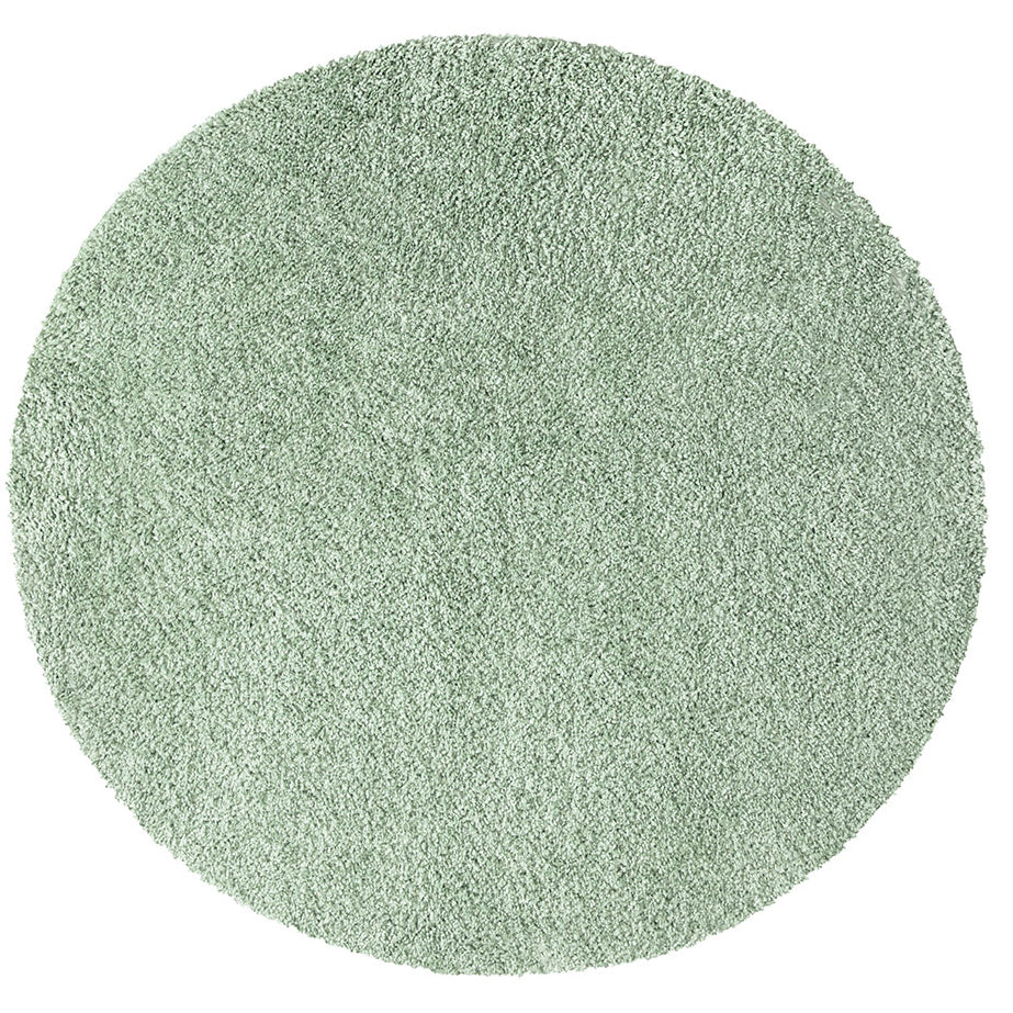 Tapis à Poils Longs Rond SOFTY Vert Amande – STUDIO DECO