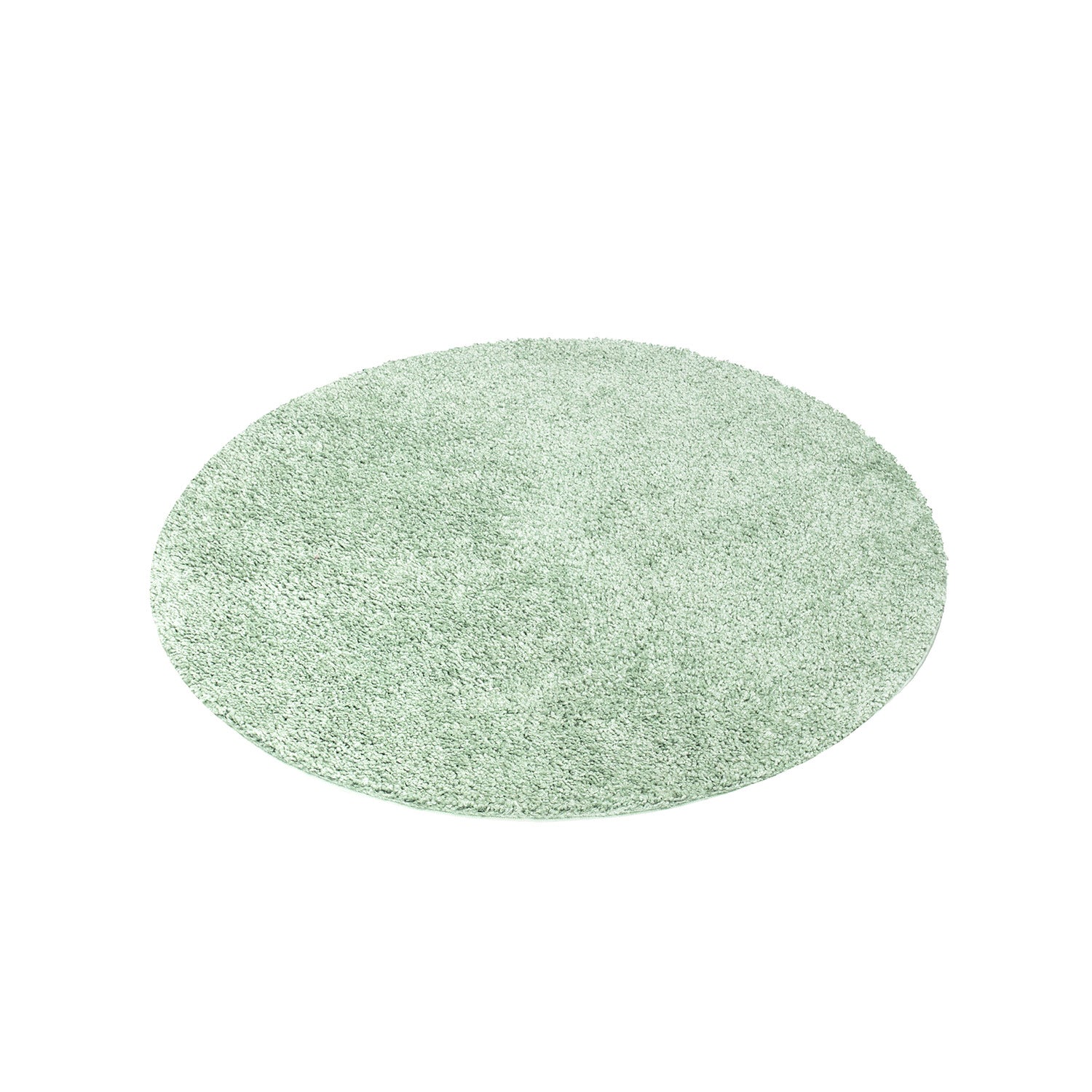 Tapis à Poils Longs Rond SOFTY Vert Amande – STUDIO DECO