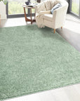 Tapis à Poils Longs SOFTY Vert Amande – STUDIO DECO