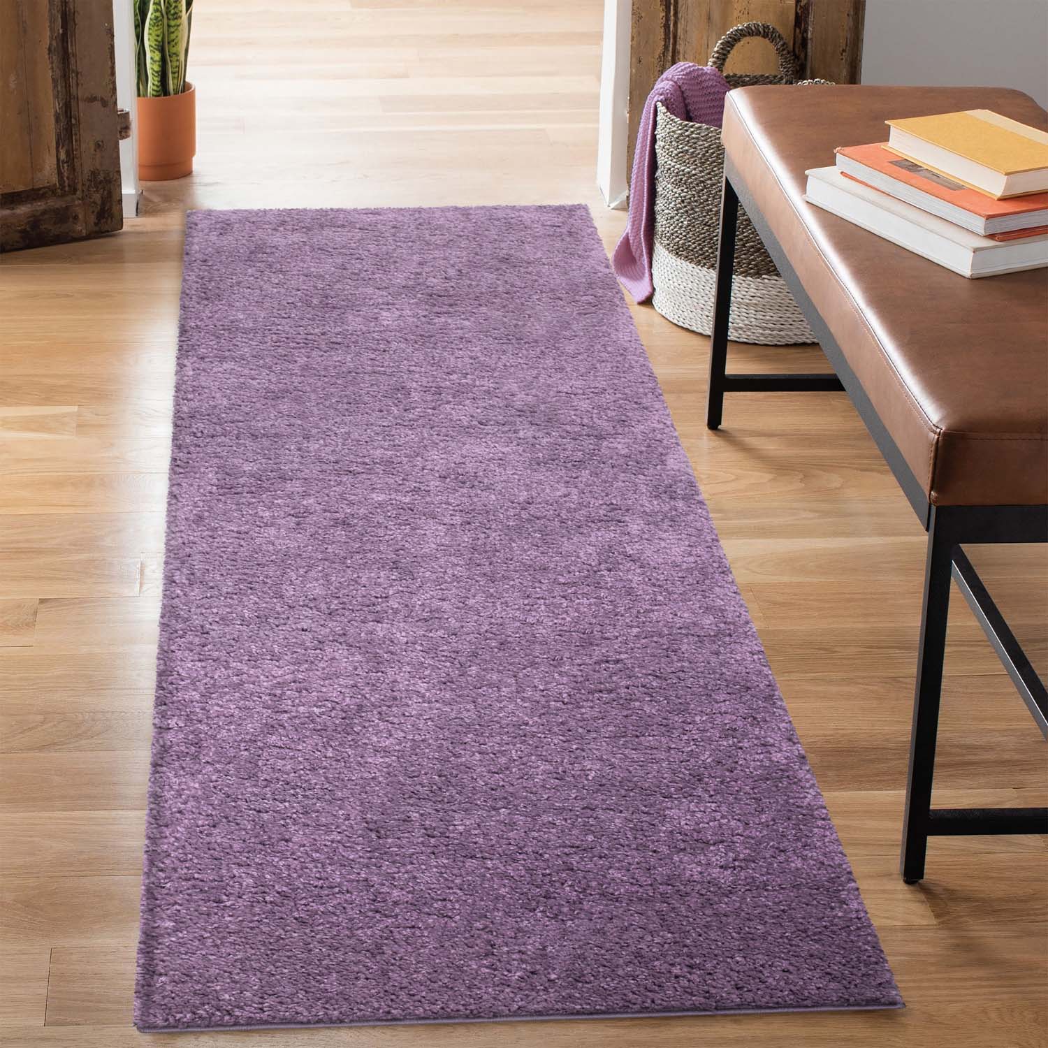 Tapis à Poils Longs SOFTY Violet de Parme – STUDIO DECO