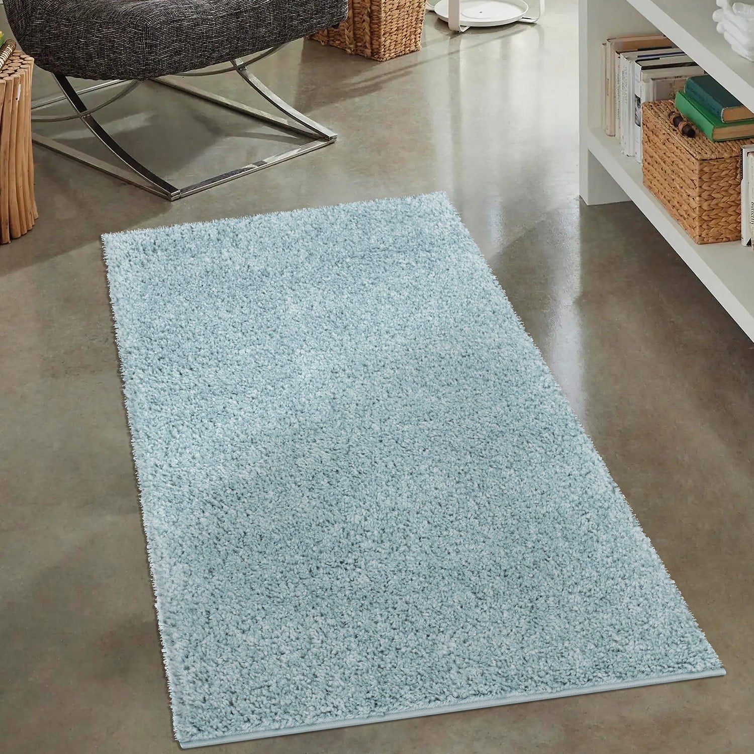 Tapis à Poils Longs SOFTY Bleu Azur – STUDIO DECO