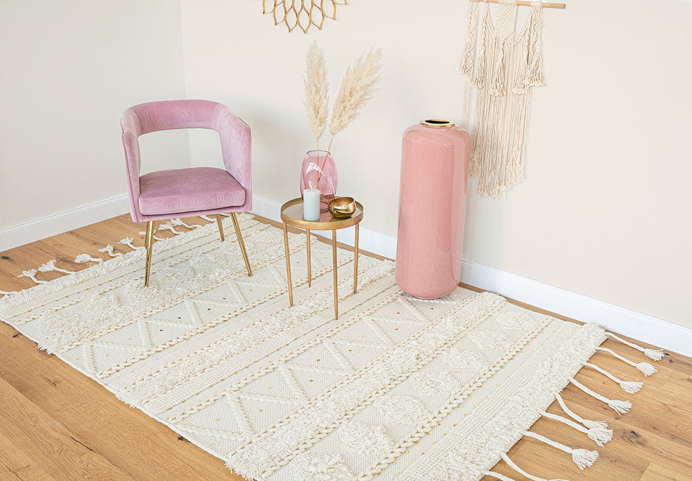 Tapis Fait Main à Franges en Laine – STUDIO DECO