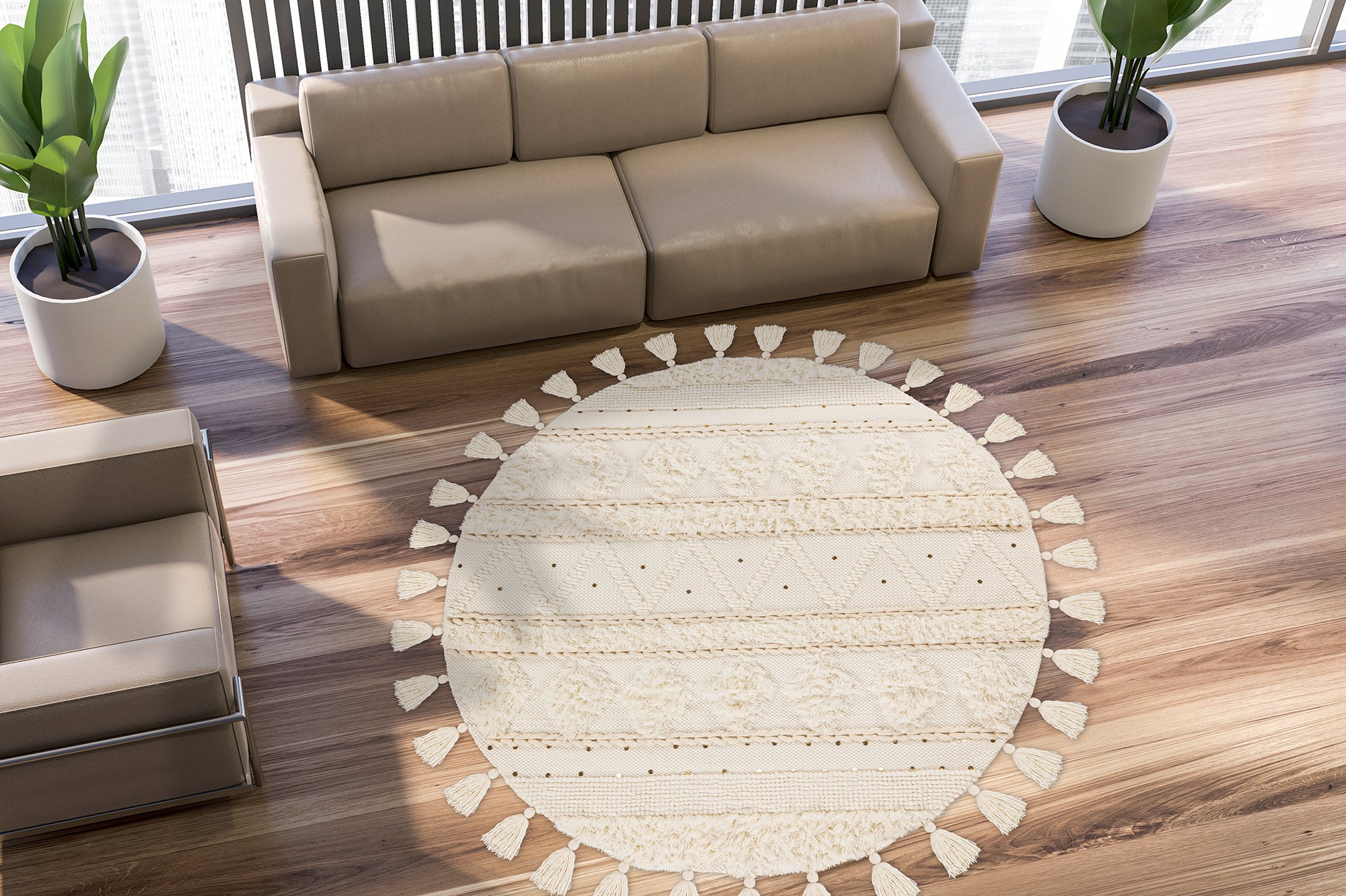 Tapis Fait Main à Franges en Laine – STUDIO DECO
