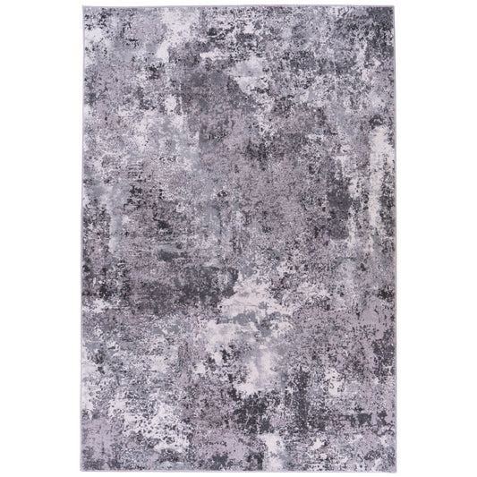 Tapis Abstrait "Roche" Gris