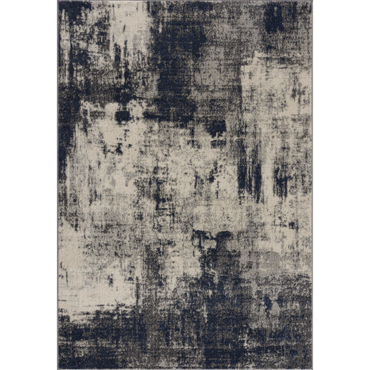 Tapis d'inspiration "Createur" Taupe et Bleu petrole