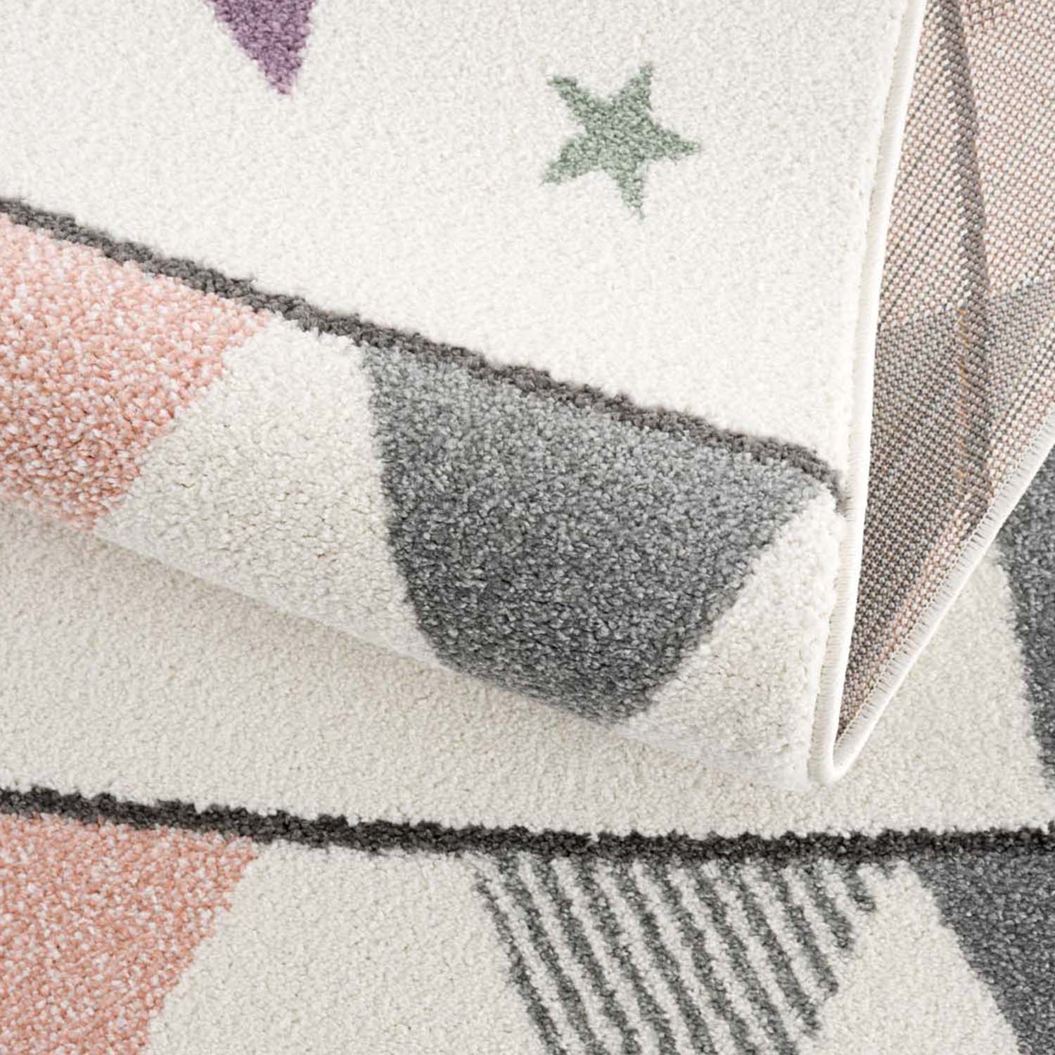 Tapis pour chambre d'enfant Crème Motif Guirlandes Multicolores – STUDIO DECO