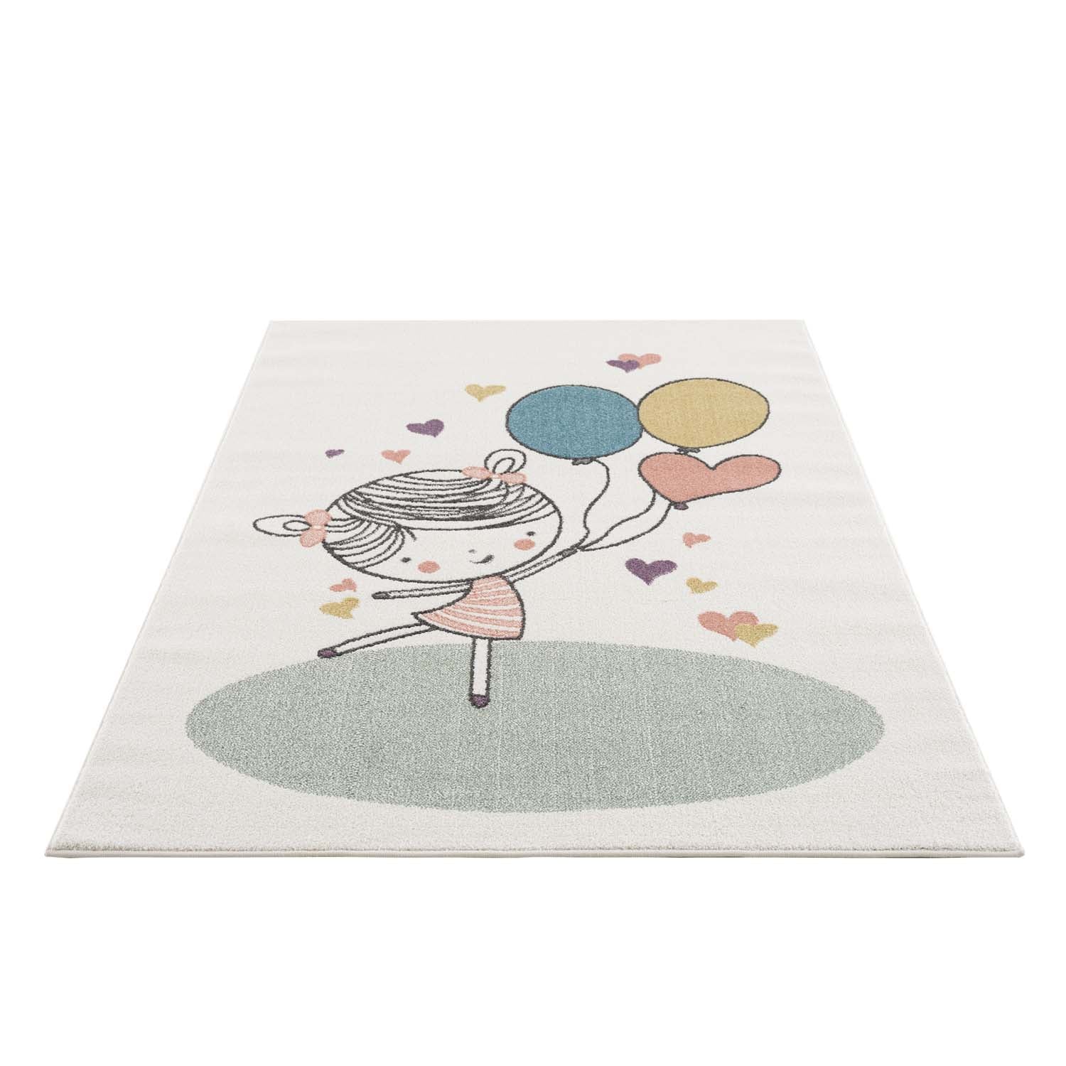 Tapis pour chambre d&#39;enfant Crème Motif Fille – STUDIO DECO