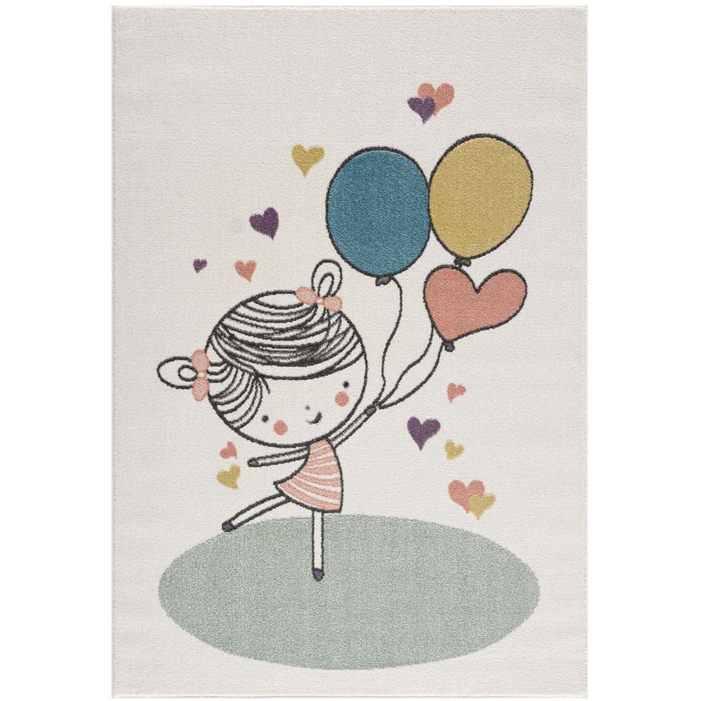 Tapis pour chambre d'enfant Crème Motif Fille – STUDIO DECO