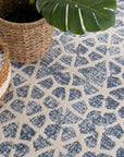 Tapis Scandi à franges tressées - Bleu – STUDIO DECO