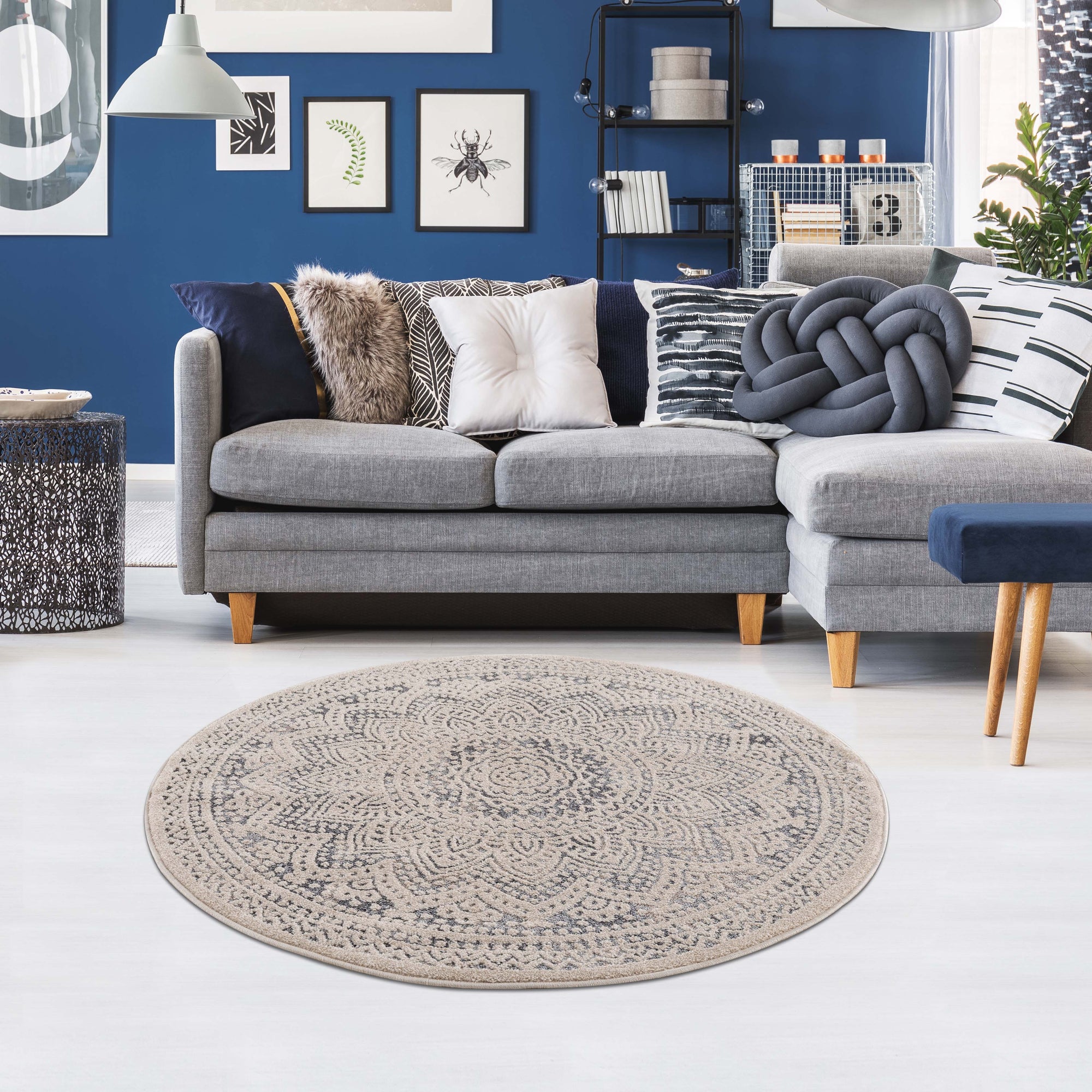 Tapis rond Boheme tressées - Beige – STUDIO DECO