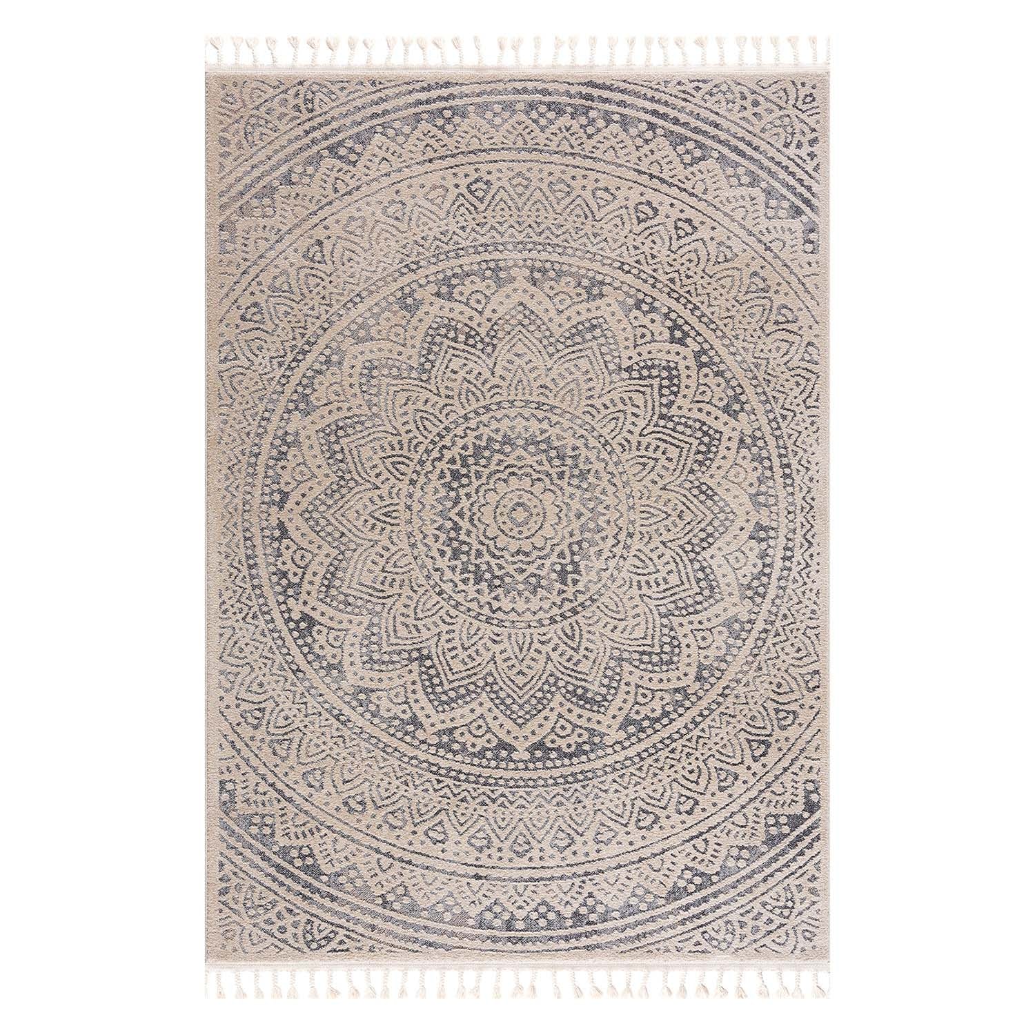 Tapis Bohème à franges tressées - Beige – STUDIO DECO