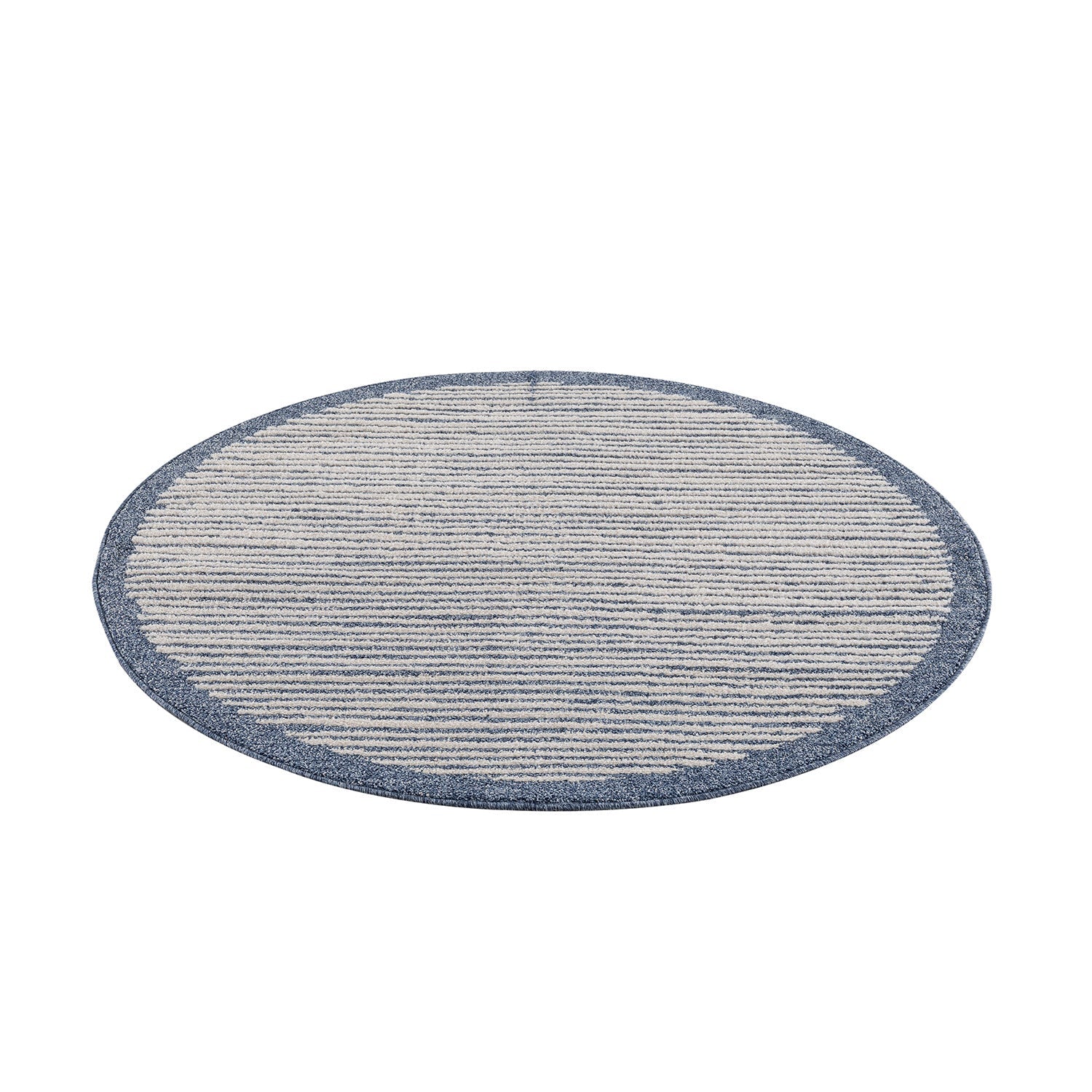 Tapis rond Lignes tressées - Bleu – STUDIO DECO