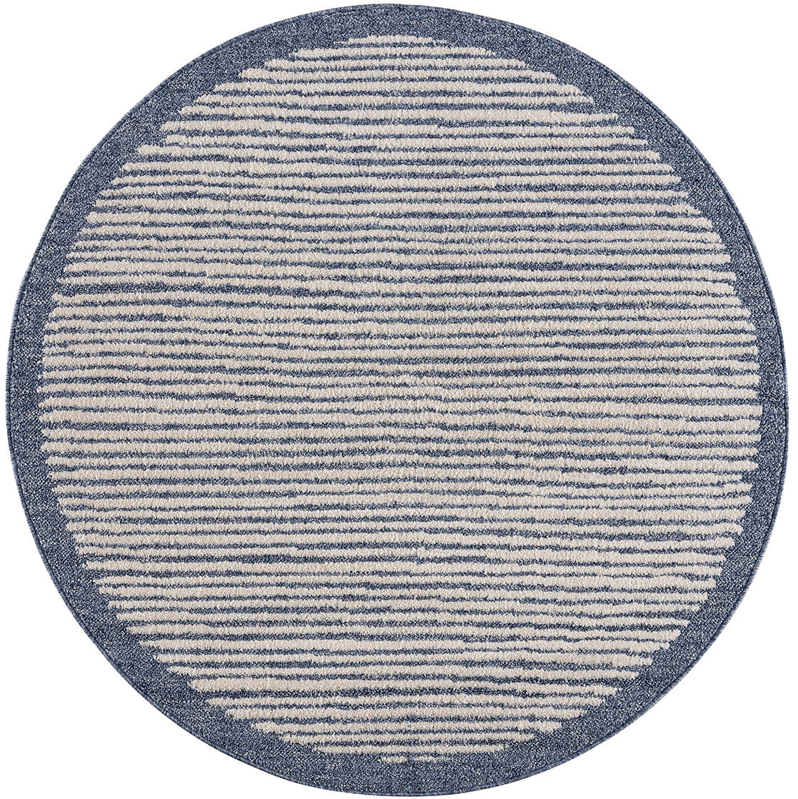 Tapis rond Lignes tressées - Bleu – STUDIO DECO