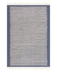 Tapis Lignes à franges tressées - Bleu – STUDIO DECO