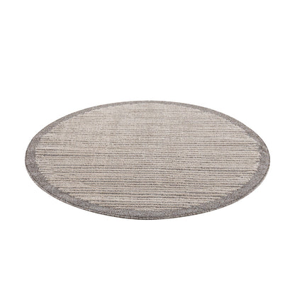 Tapis rond Scandinave tressées - Beige et Crème