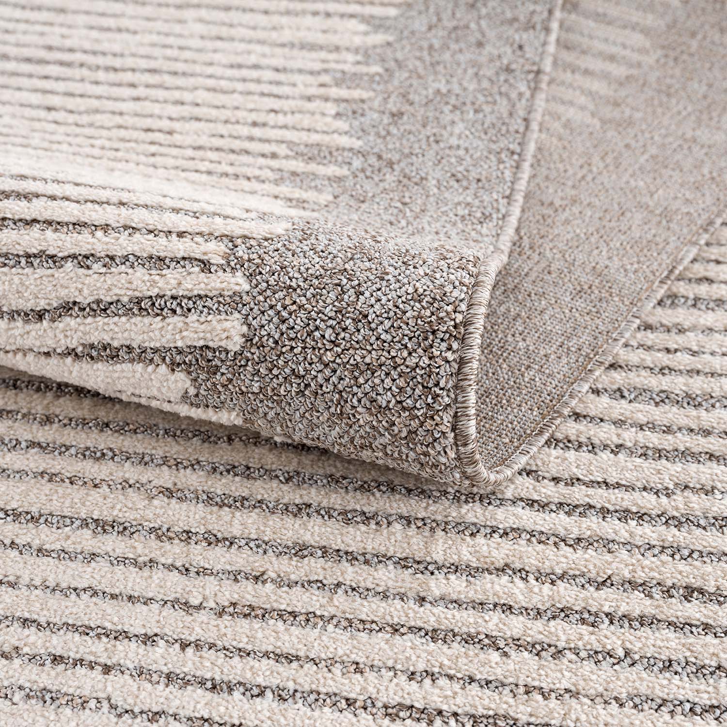 Tapis rond Lignes tressées - Beige – STUDIO DECO