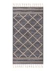 Tapis de couloir Geo à franges tressées - Gris – STUDIO DECO