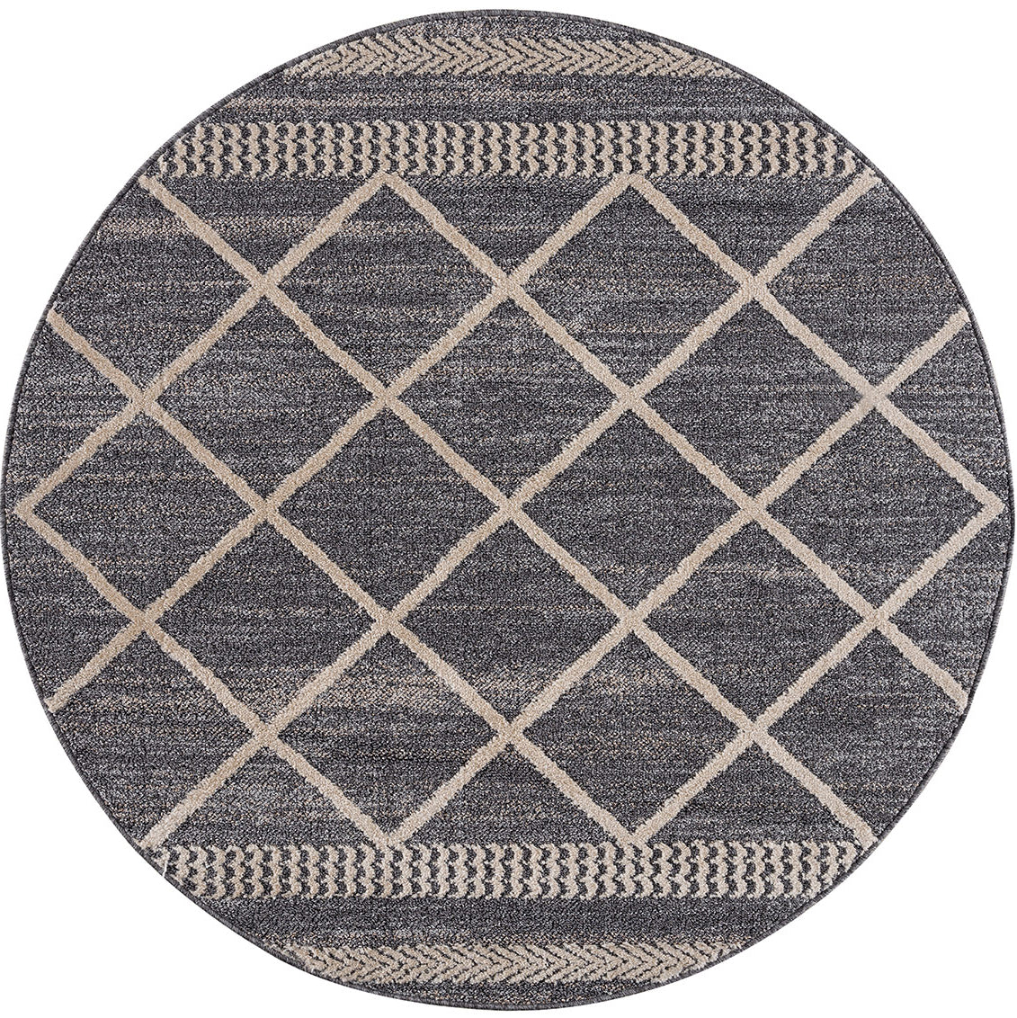 Tapis rond Geo tressées - Gris – STUDIO DECO