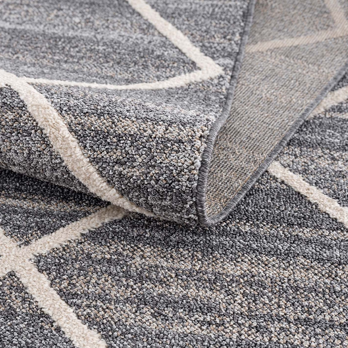 Tapis rond Geo tressées - Gris – STUDIO DECO