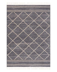 Tapis Geo à franges tressées - Gris – STUDIO DECO
