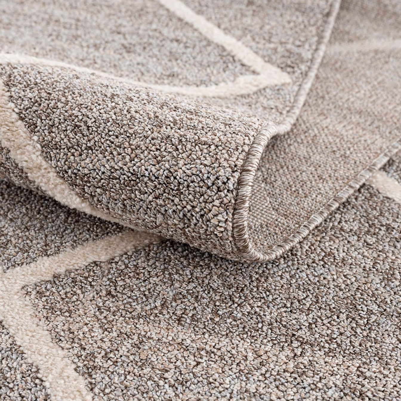 Tapis rond Geo tressées - Beige – STUDIO DECO