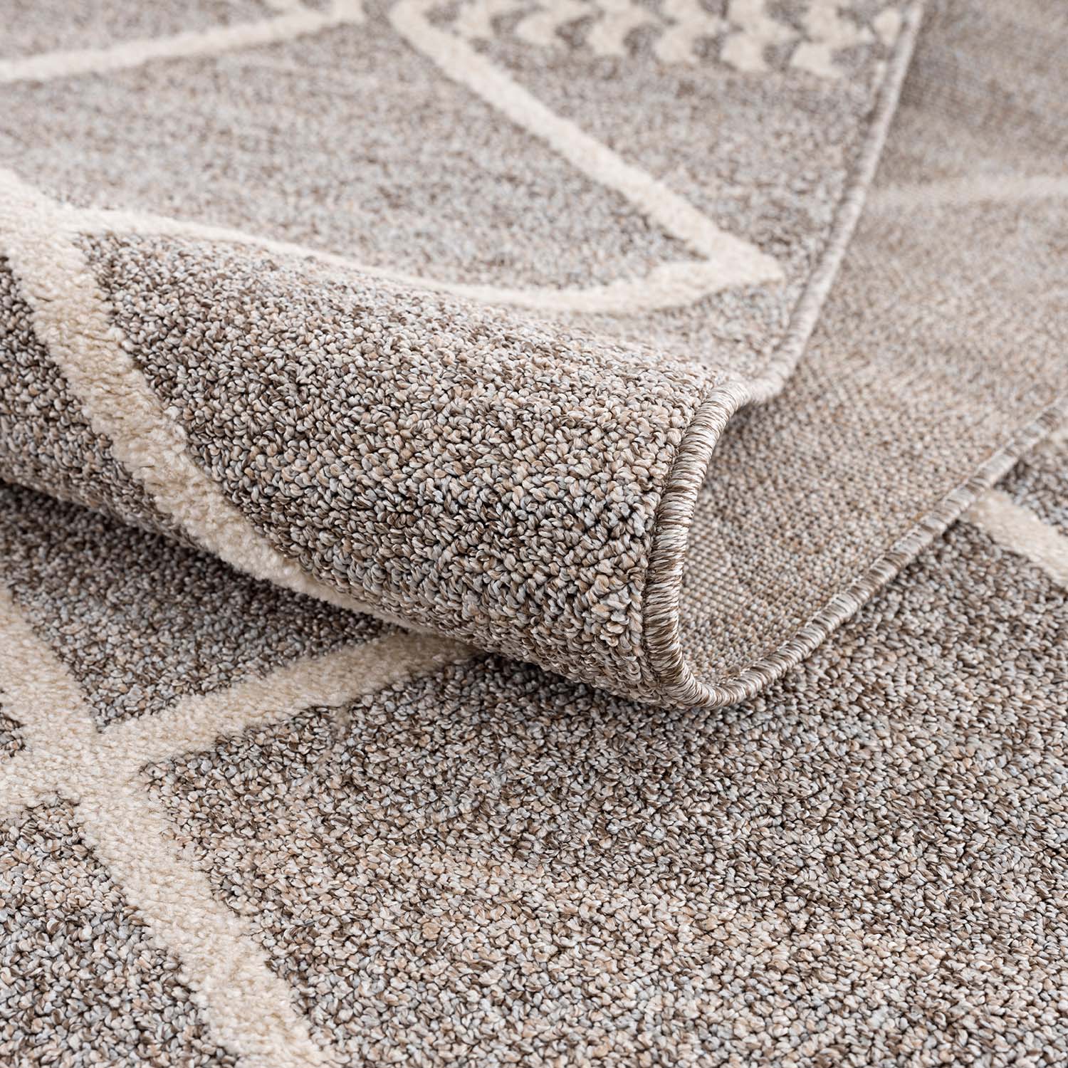 Tapis Geo à franges tressées - Beige – STUDIO DECO