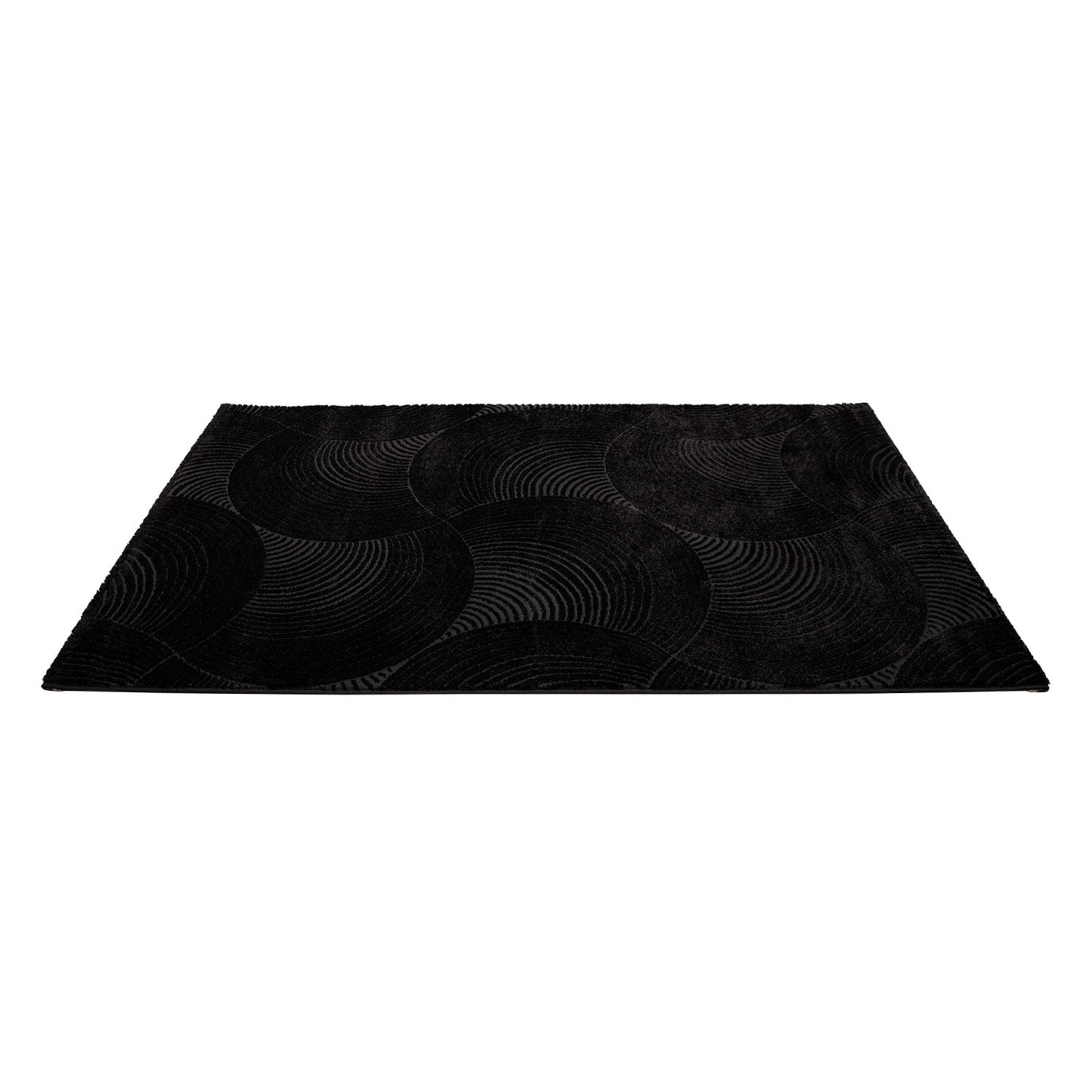 Tapis uni à motifs Arc en relief - Anthracite