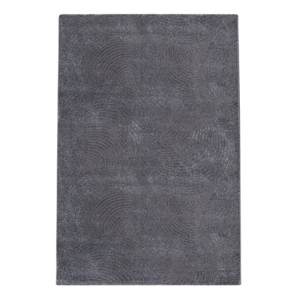 Tapis uni à motifs Arc en relief - Gris