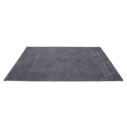 Tapis uni à motifs Arc en relief - Gris