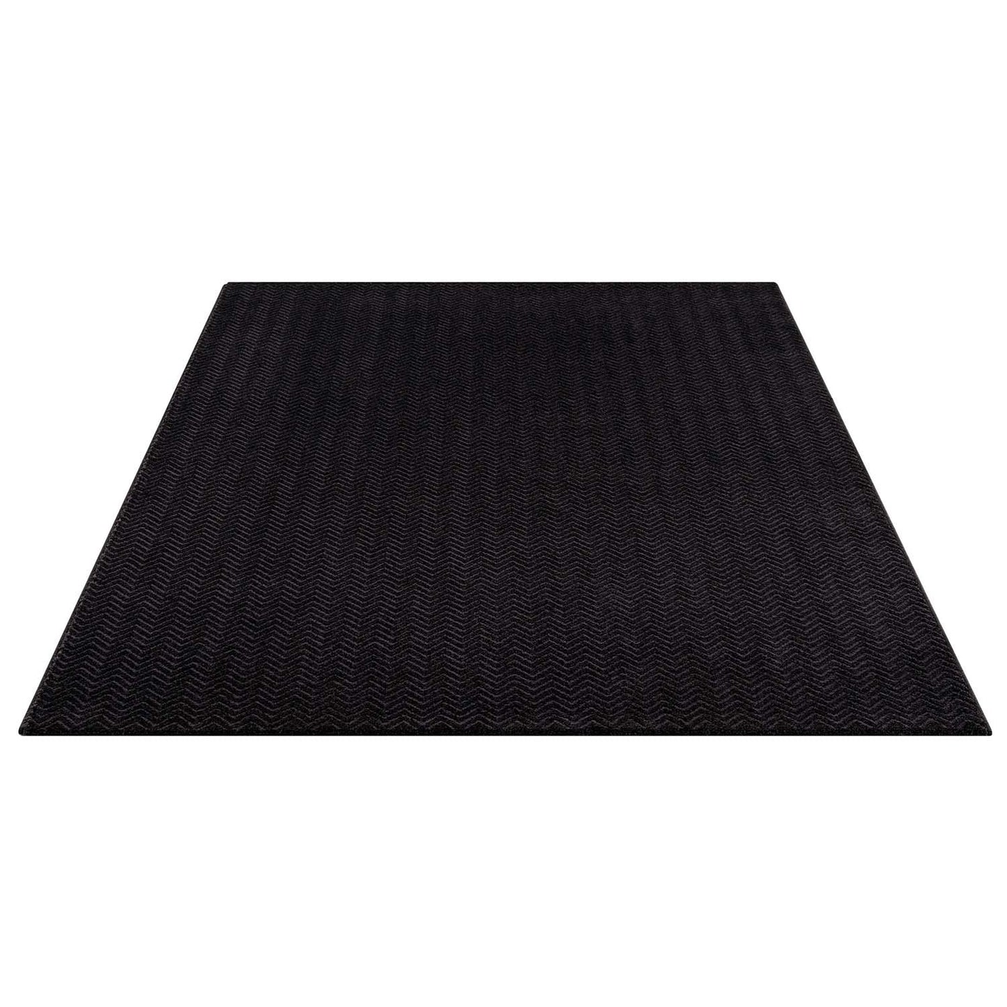 Tapis uni à relief chevrons - Anthracite