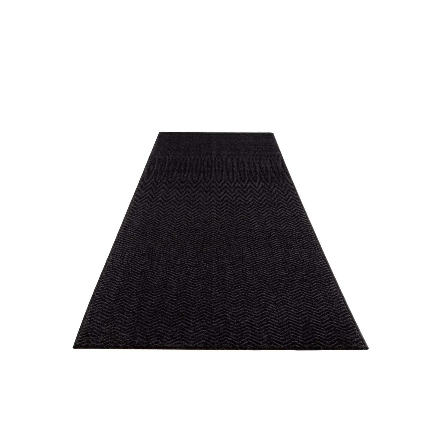 Tapis uni à relief chevrons - Anthracite