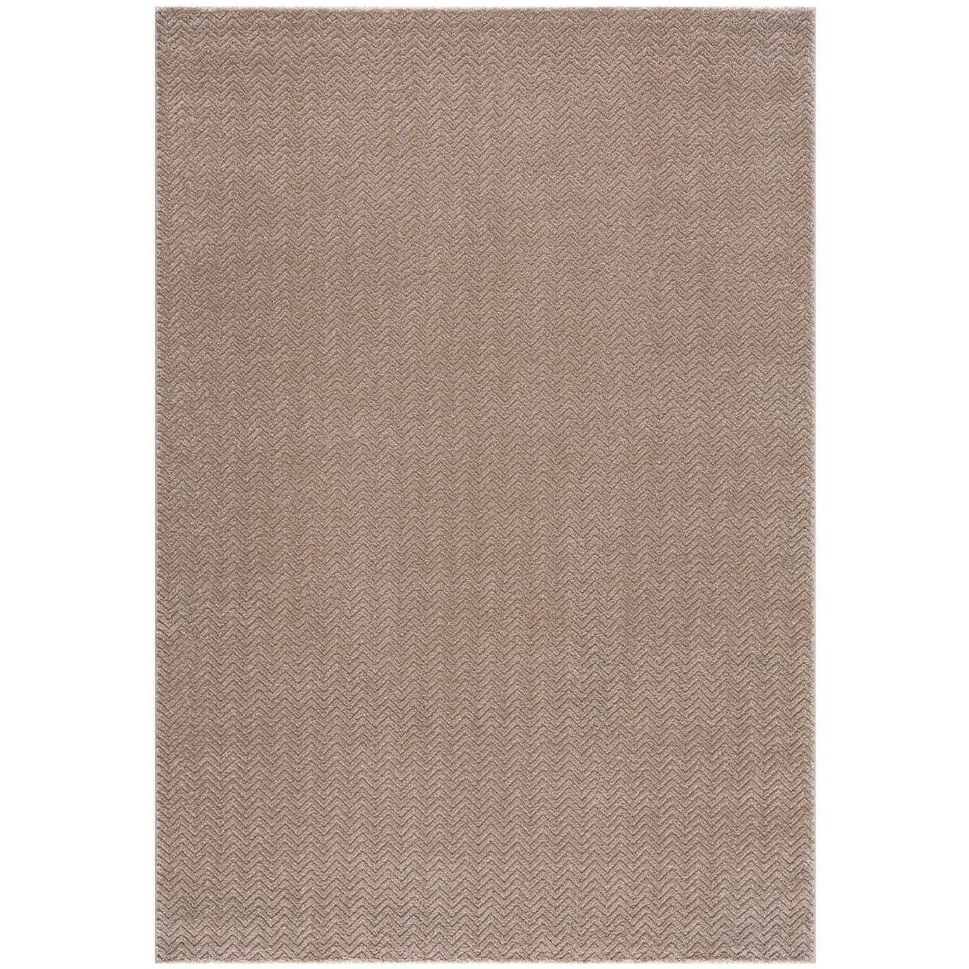 Tapis uni à relief chevrons - Beige