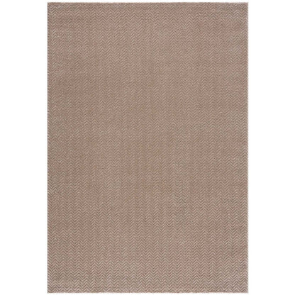 Tapis uni à relief chevrons - Beige