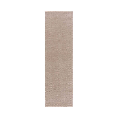 Tapis uni à relief chevrons - Beige