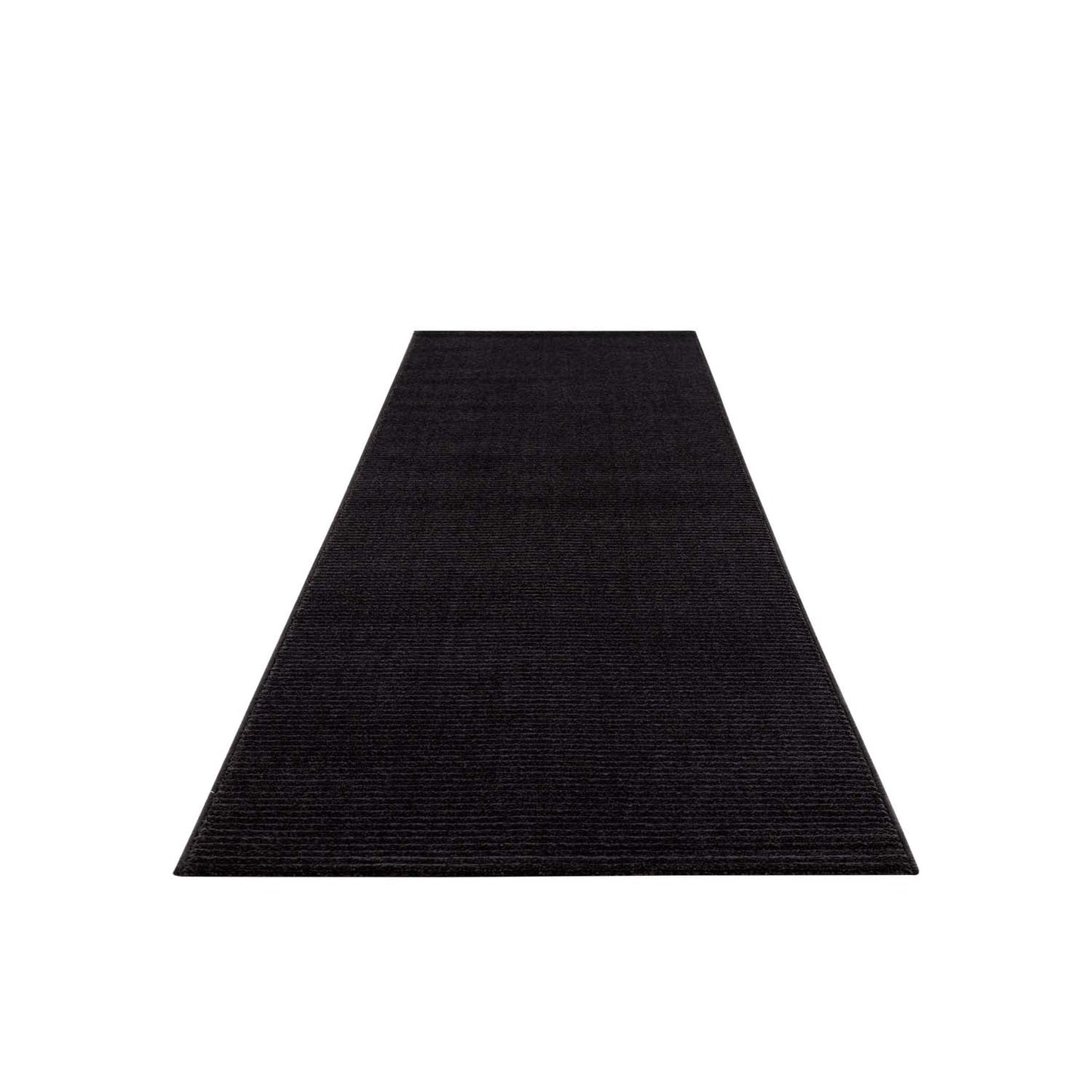 Tapis uni à motifs lignes en relief - Anthracite