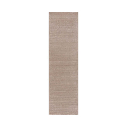 Tapis uni à motifs lignes en relief - Beige