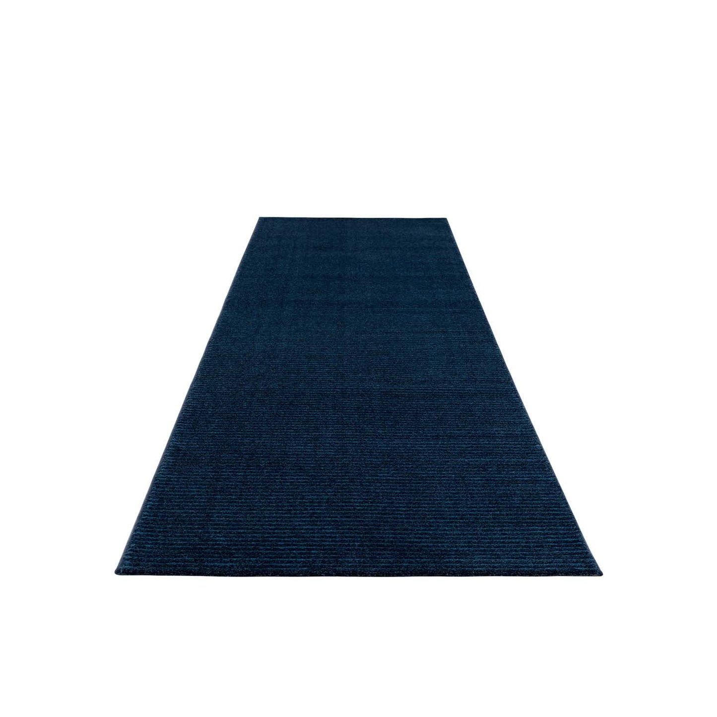 Tapis uni à motifs lignes en relief - Bleu