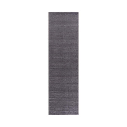 Tapis uni à motifs lignes en relief - Gris