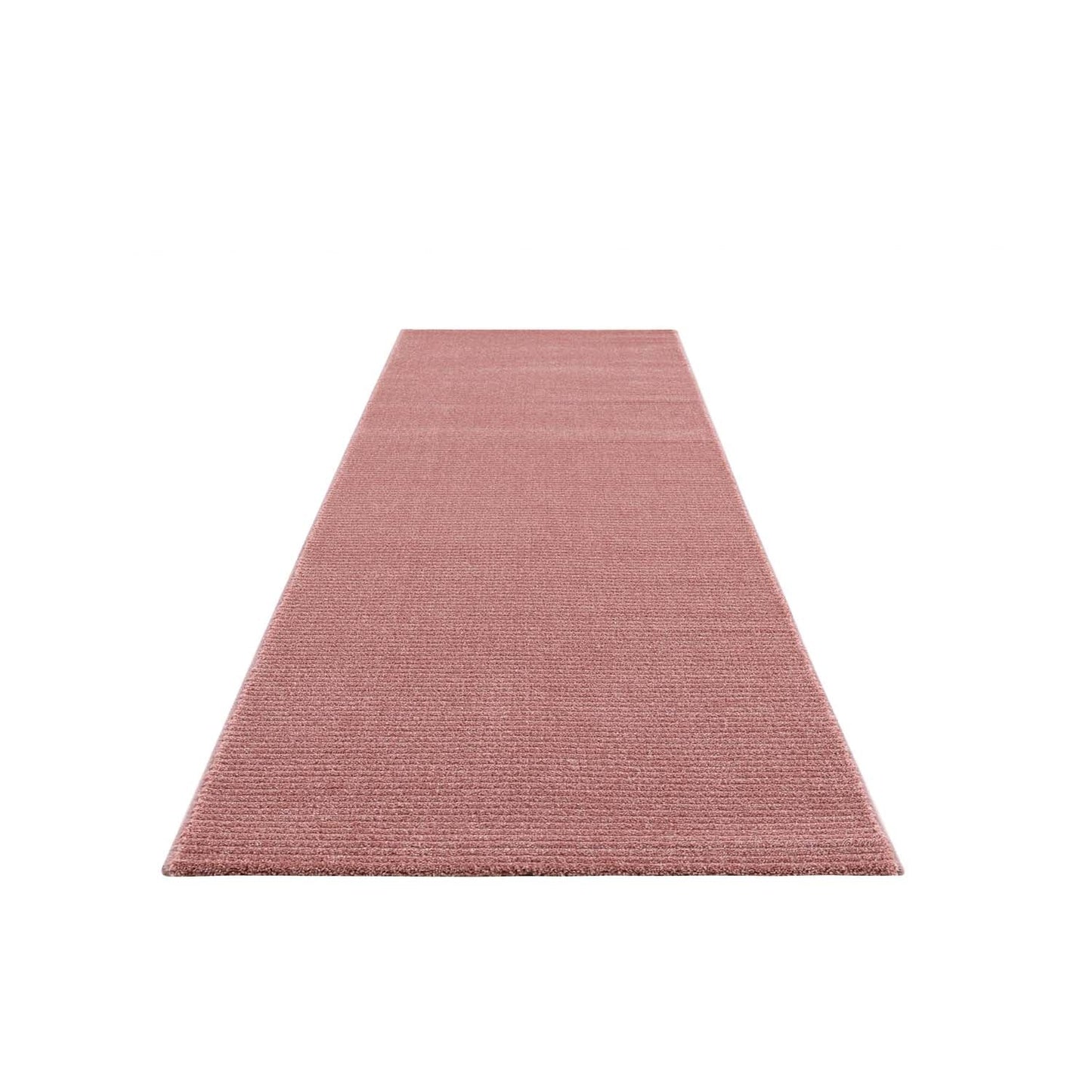 Tapis uni à motifs lignes en relief - Rose