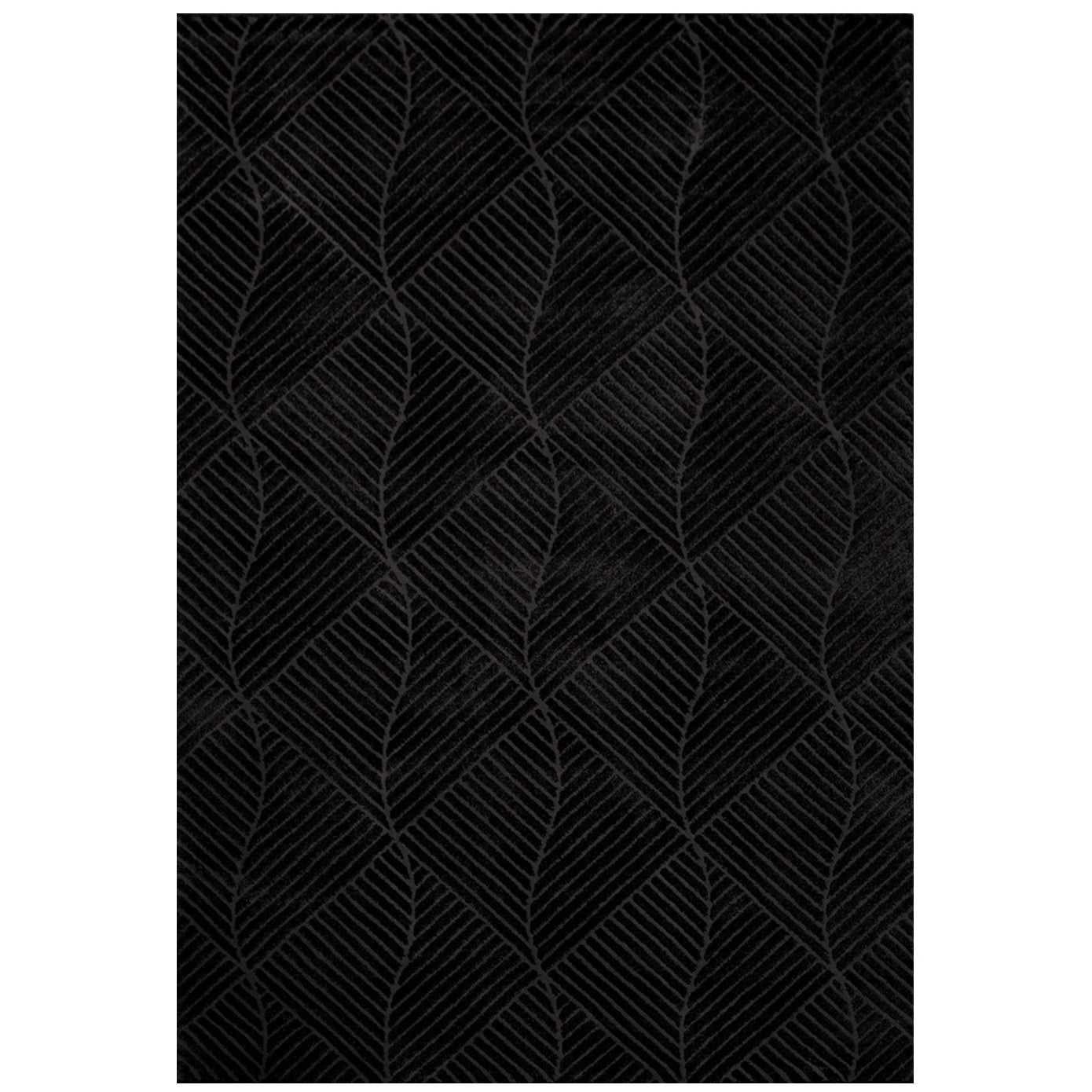 Tapis uni à motifs géométrique en relief - Anthracite