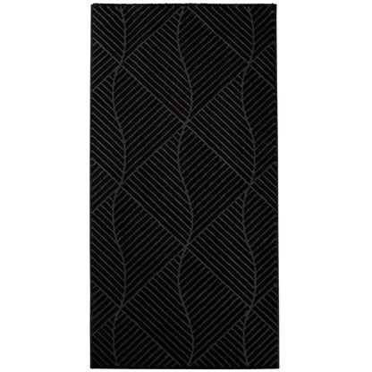 Tapis uni à motifs géométrique en relief - Anthracite